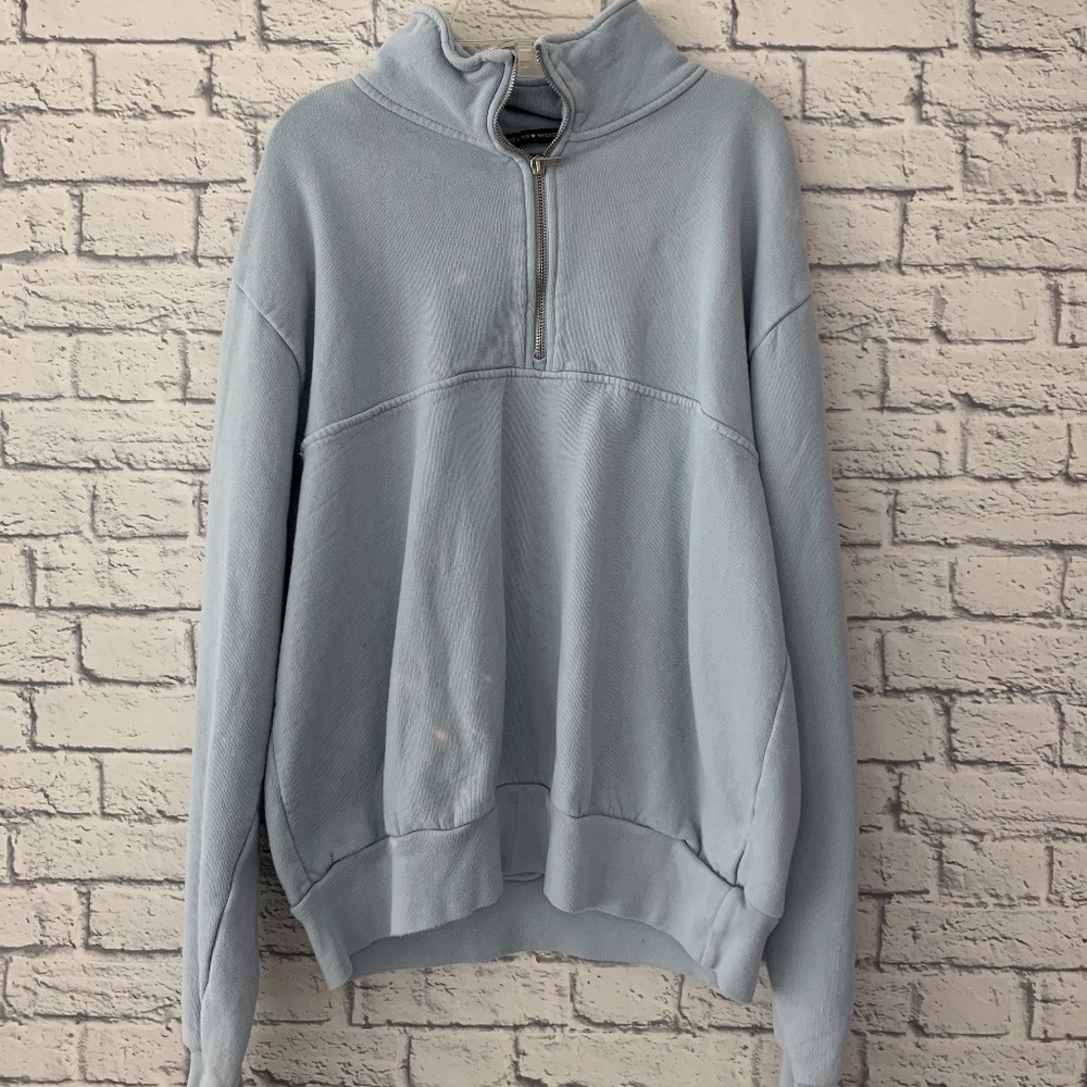 Light Blue Quarter zip Sweatshirt